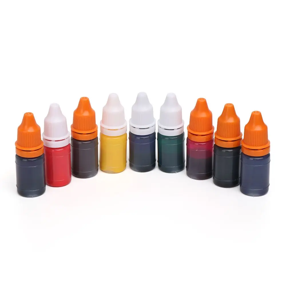 1Pc 8ml Flash Refill Ink 9 Color Inking Photosensitive Seal Stamp Oil for Wood Paper Wedding Scrapbooking Make Seal