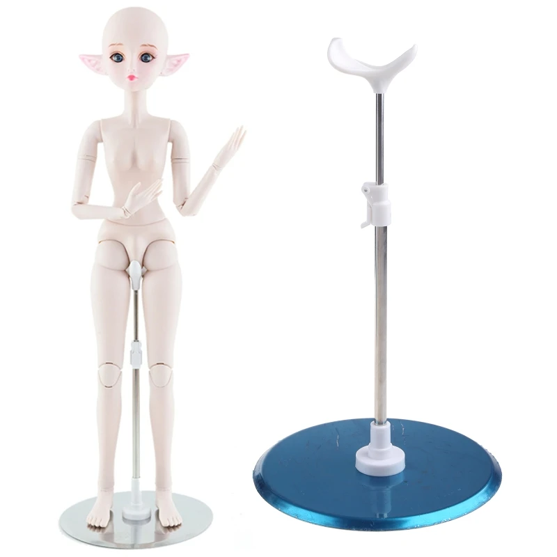 1pc Silver 1/3 1/4 dolls Display Stand Holder 60cm 50cm Dolls ACCess