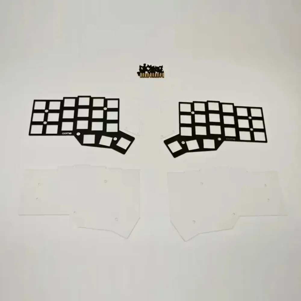 Corne Split Keyboard Sandwich Case for Corne Cherry V3.0.1 DIY FR4 Acrylic Bottom Plate Custom Mechanical Keyboard Accessories