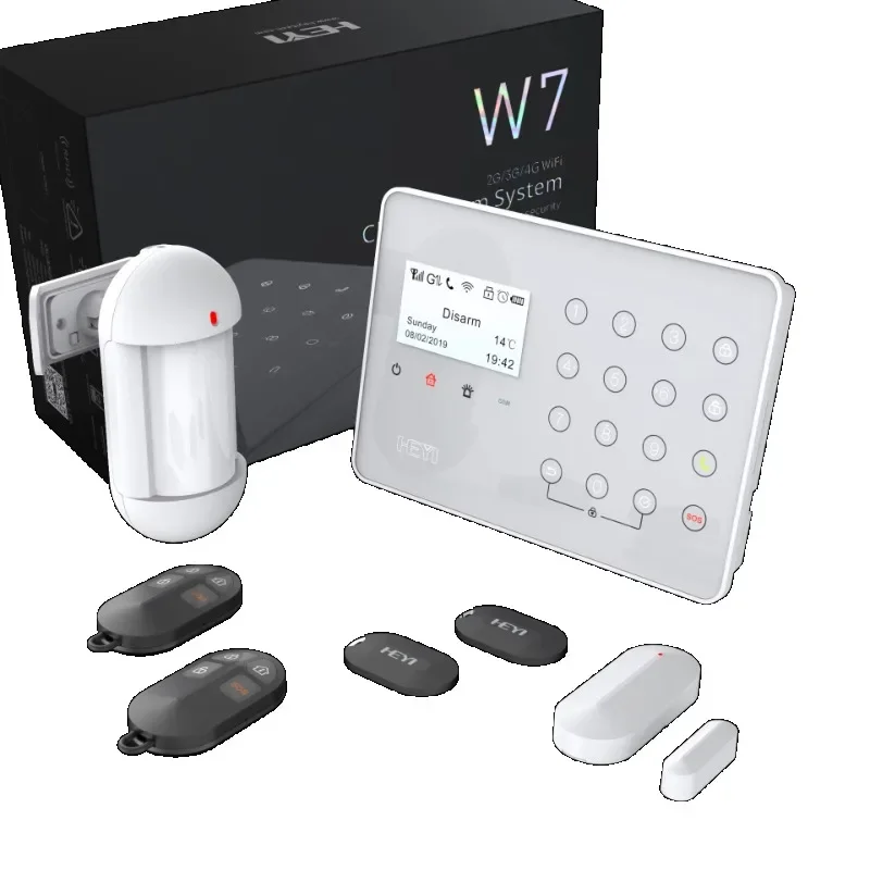 High-end heyi smart security alarm system kit for home house shop bank farm business with panel sensor wireless gsm wifi