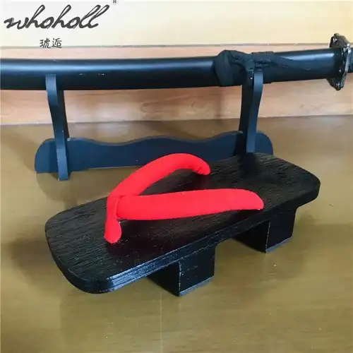 WHOHOLL Man Japanese Geta Summer Indoor Slippers Man Women Unisex Flip Flops Clogs Inuyasha Kikyo Cospaly Costumes Shoes - Image 2