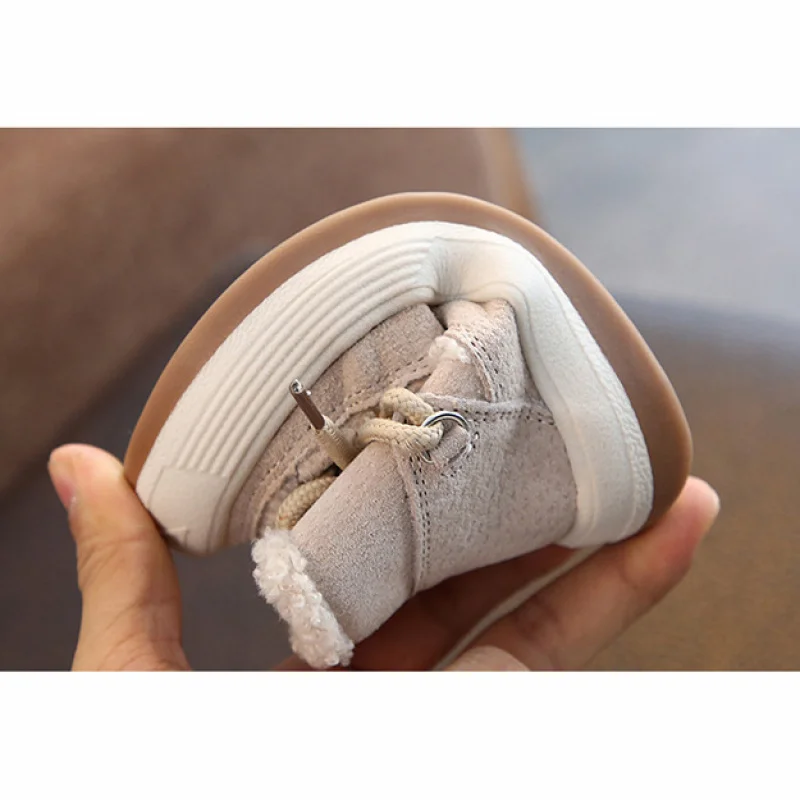 Neve crianças botas quentes menina princesa de pelúcia sapatos da criança 1-6 anos de idade meninas macio confortável casual zíper crianças botas