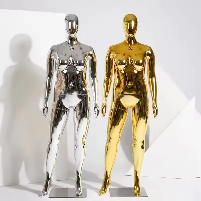 Model, vivid and durable, model fashion decoration, elegant and customizable, electroplated female model