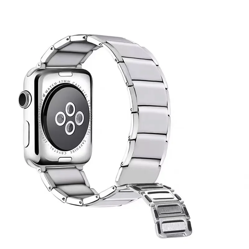 

Ремешок магнитный металлический для Apple Watch, браслет для iWatch Ultra 10 9 8 7 6 5 4 3 SE, 49 мм 46 мм 45 мм 41 мм 44 мм 42 мм 40 мм 38 мм
