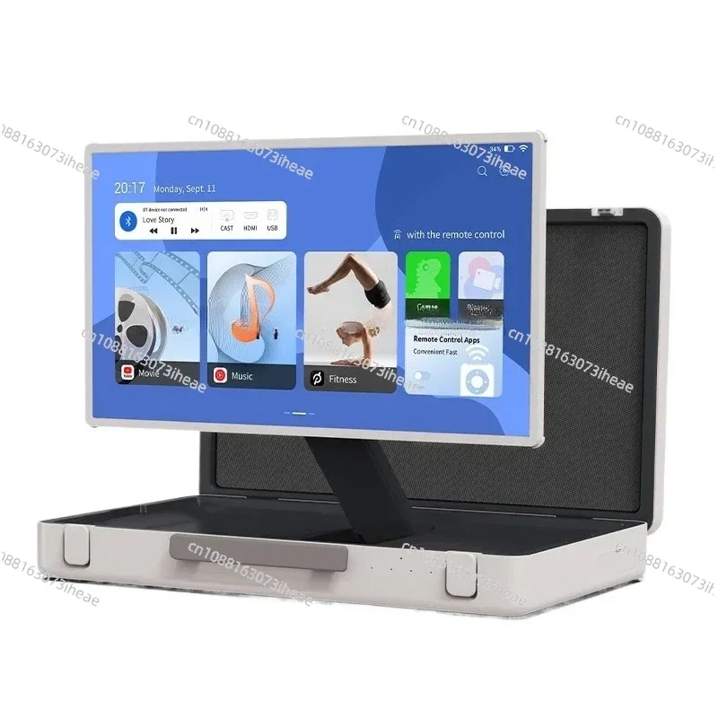--2025ELC PackGO Portable 27 Inch Briefcase Suitcase Design Touch Screen Android System Smart Screen for Camping Entertainment