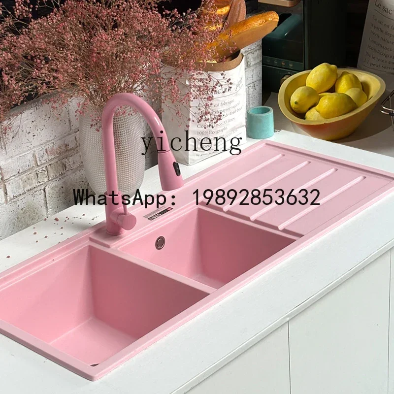 EE Vegetable wash basin sink with drain table quartz stone granite kitchen wash basin handmade