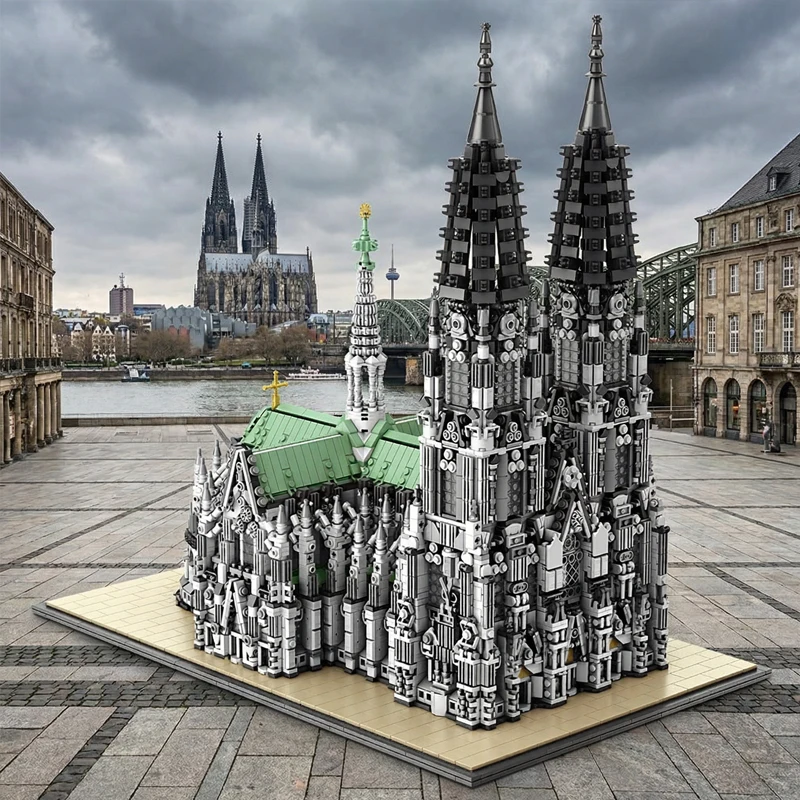 

8614PCS Cologne Cathedral Buildings Sets Gothic church Architecture Display Model Bricks Assembly Toys for Adults Christmas Gift