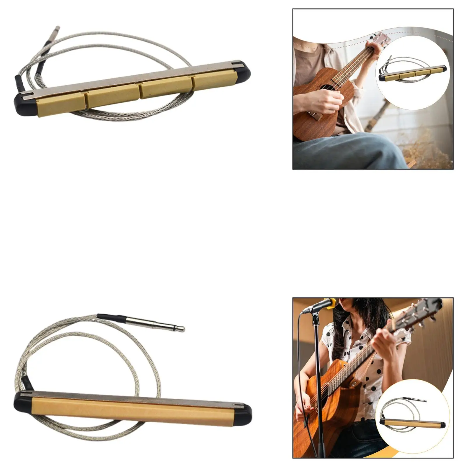 High Sensitivity Piezo Pickup Stick for Guitar Universal Instrument Part Easy Install Upgrade for Stage and DIY Enthusiasts