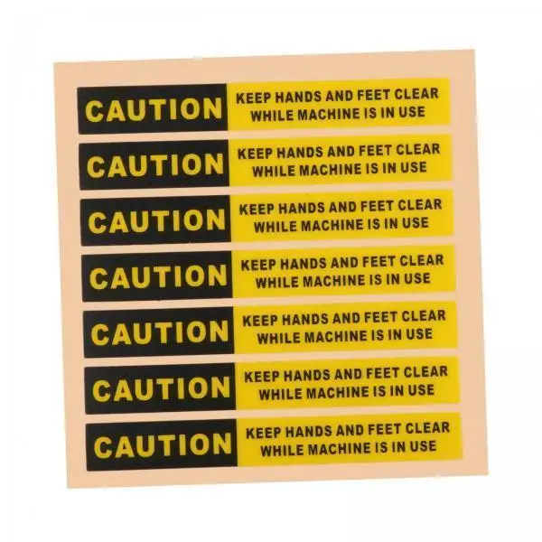 Gym Workout Equipment Caution Stickers Self Sticky Warning Labels Yellow Visible Tags for Fitness Rubber Bands Set