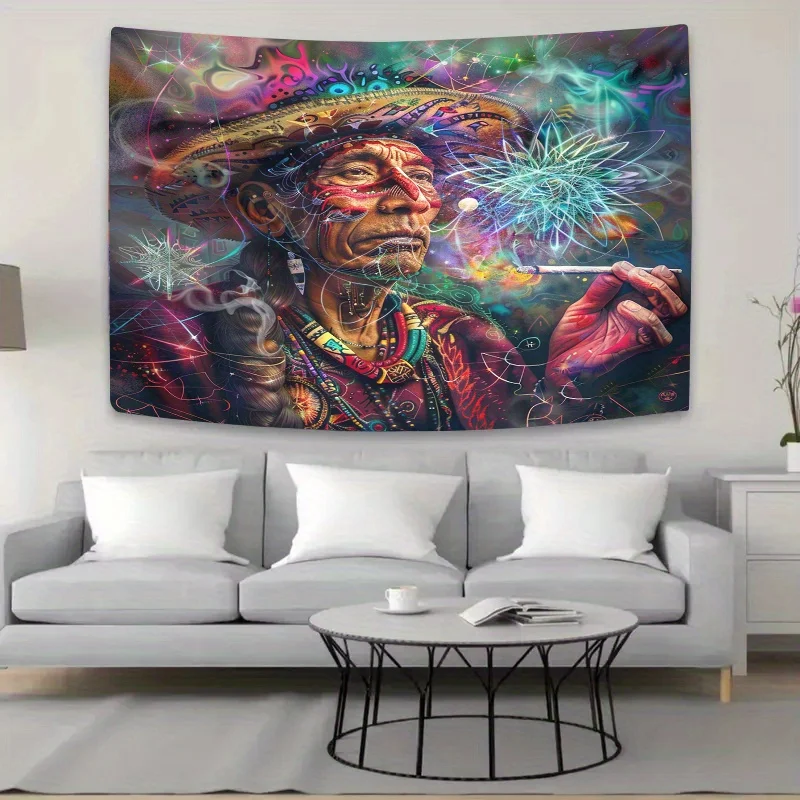 Shamanic Mist Illusion Digital printing polyester wall tapestry suitable for use in living rooms bedrooms offices bars party