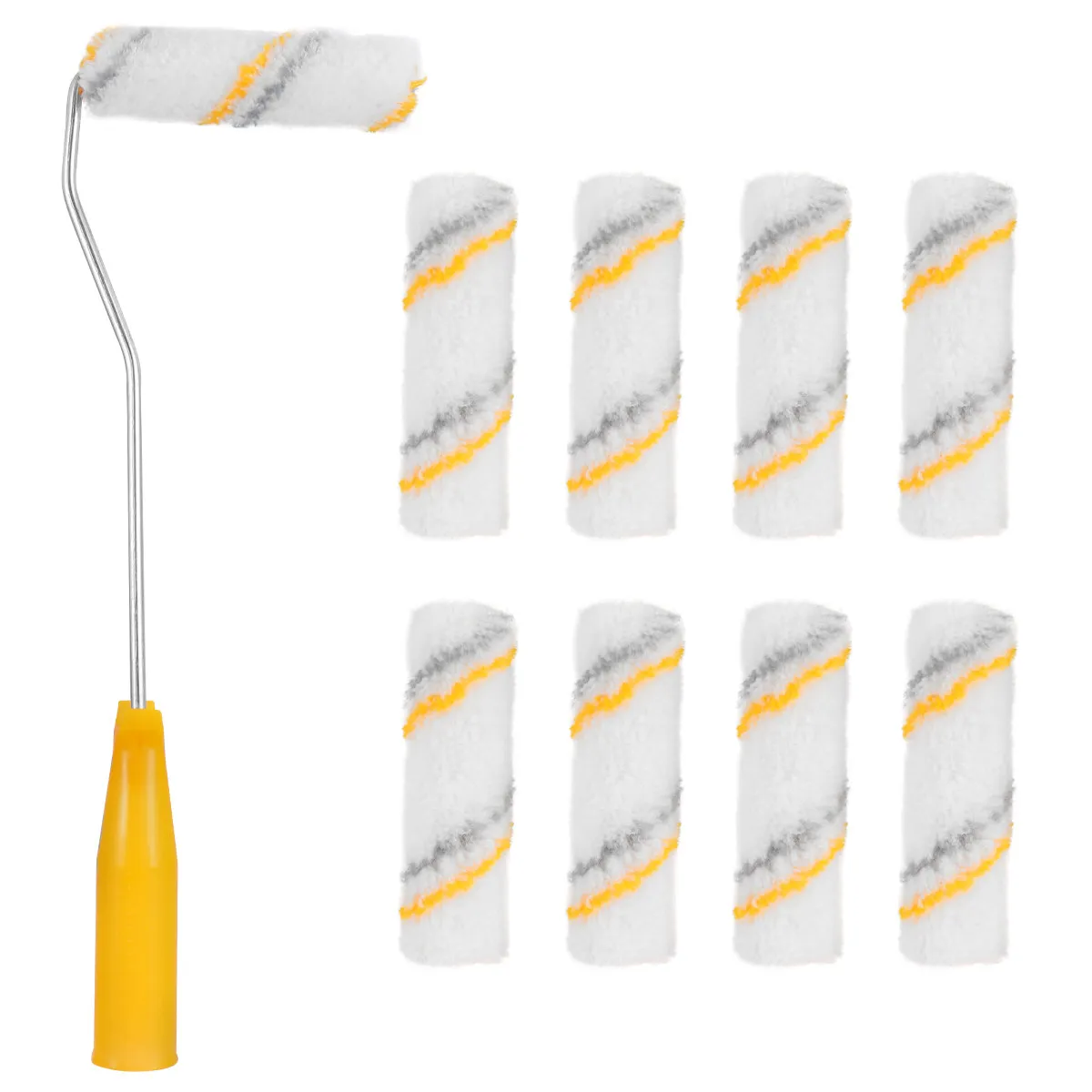 

21pcs Little Finger Paint Rollers Mini Wall Paint Roller Set For Doors Windows Baseboards Diy Projects 32Cm Handle Included