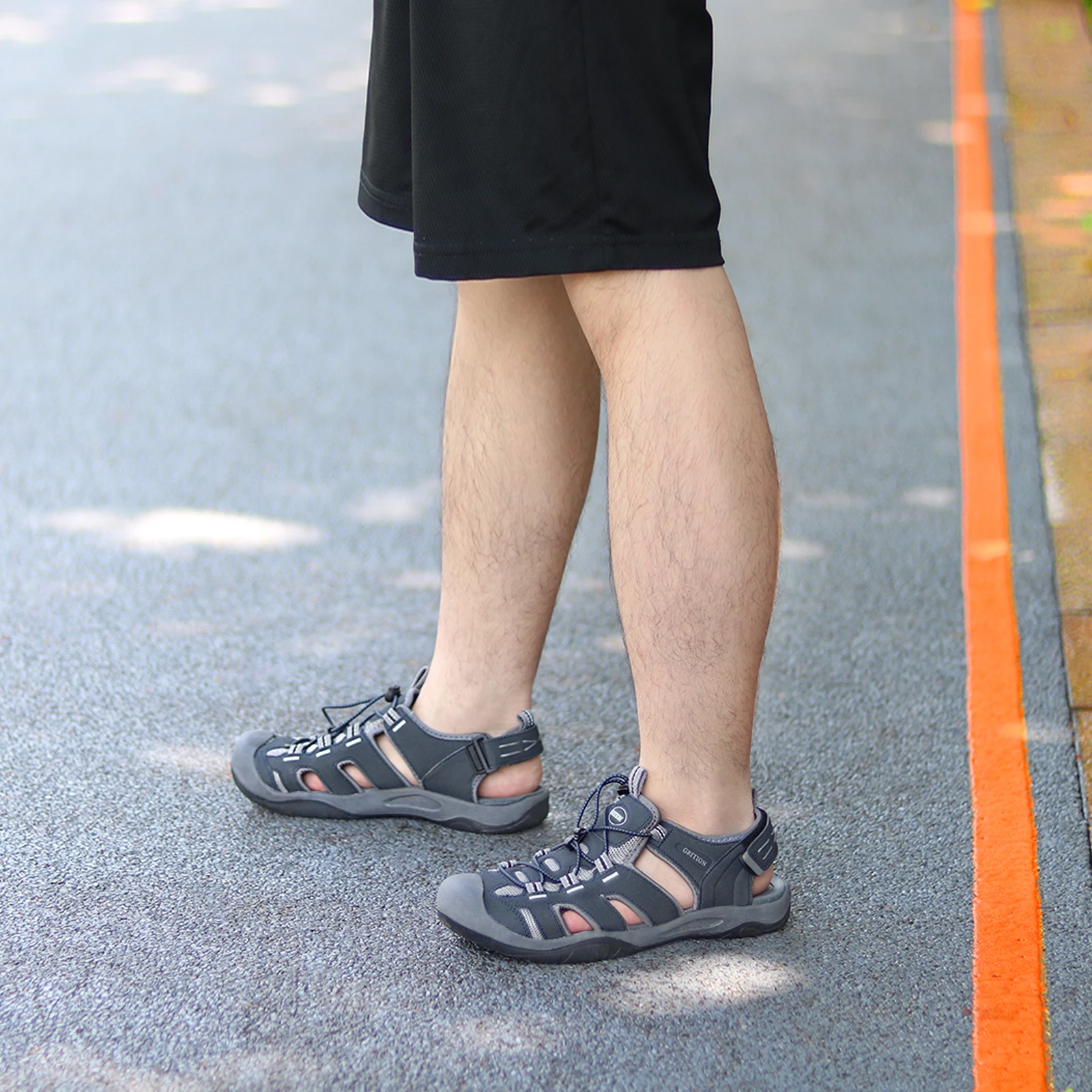 Gresion – sandales légères en caoutchouc pour hommes, chaussures d\'extérieur, de plage, de Trekking, de randonnée, à séchage rapide, à la mode,