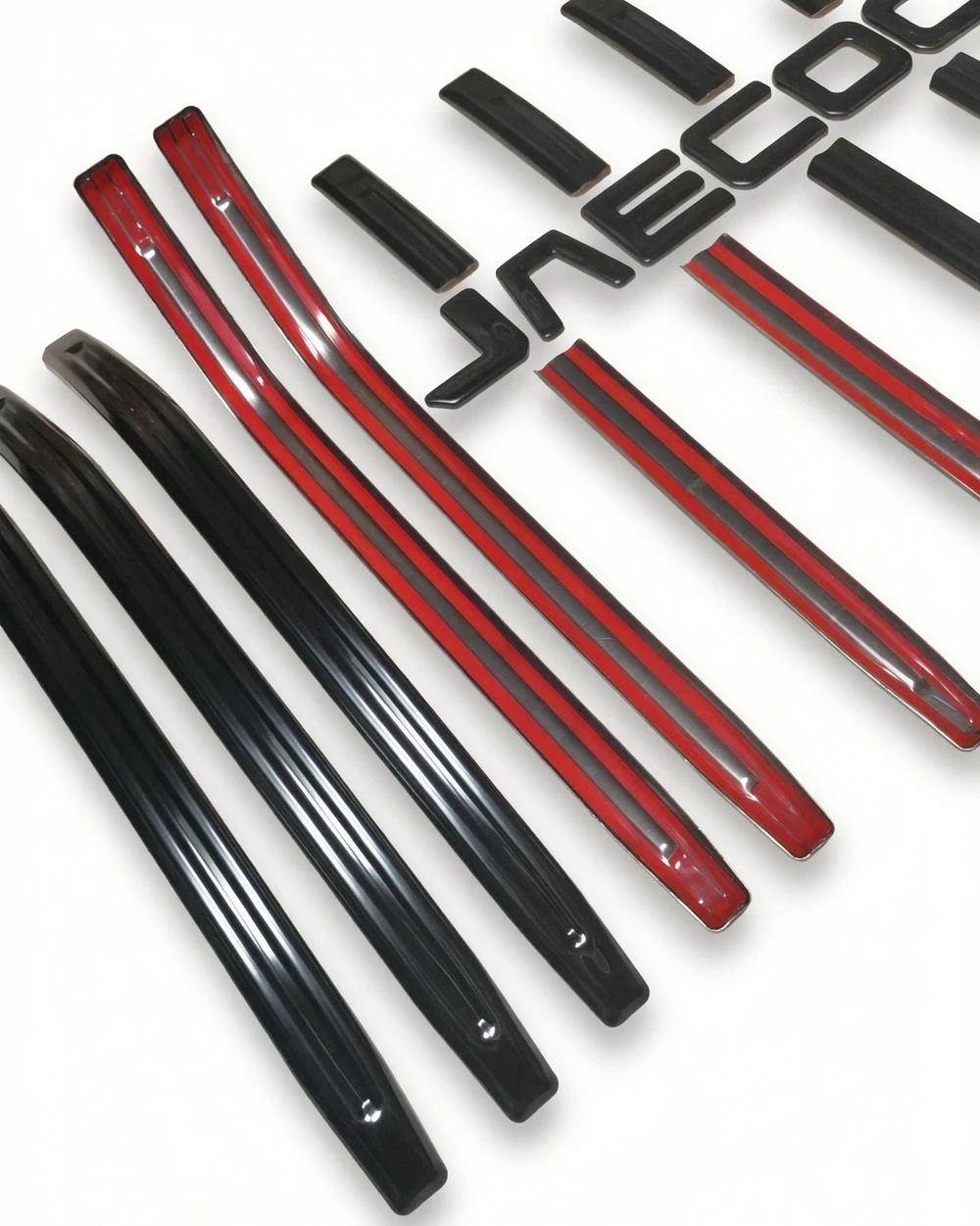 Für Jaecoo5 JAECOO J5 2025-2026 Edelstahl Glänzend Schwarze Emblem-Abdeckung Frontgrill-Emblem-Verkleidung – Detail 3