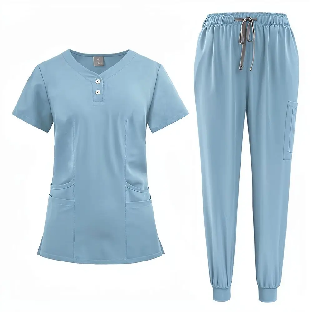 Breathable Quick Dry Medical Scrubs Suit Professional Healthcare Uniform Unisex Scrub Sets For Clinic Laboratory