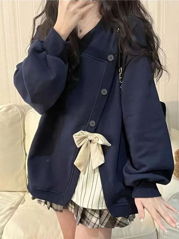 

Женская утепленная толстовка больших размеров с асимметричным кроем, на флисовой подкладке, с круглым вырезом, модная повседневная модель для осени и зимы