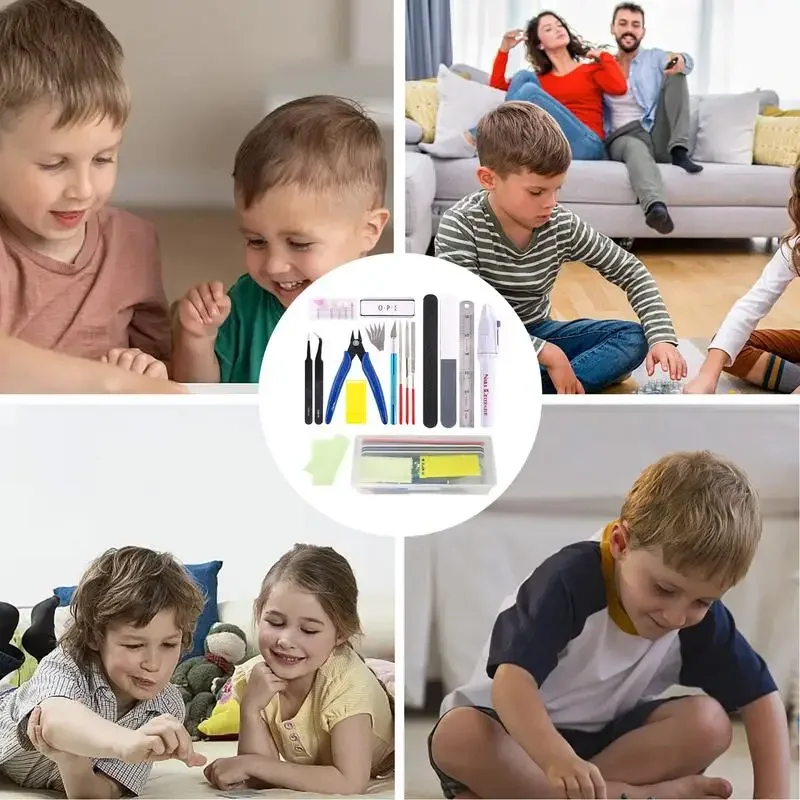 ‌24/9-Piece Miniature Tool Kit for Model Building - Includes Small Tools for Cars, Planes, Robots & Buildings with Storage Box‌