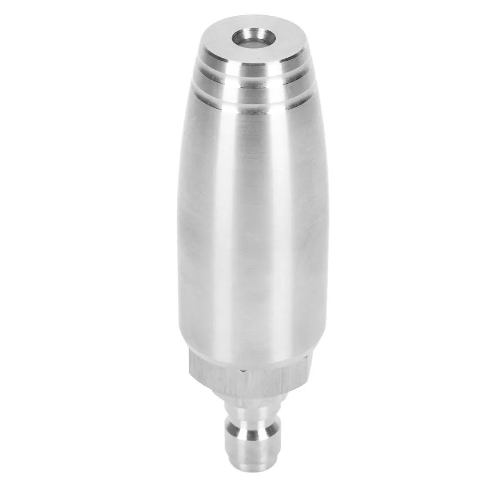 

350bar High Pressure Rotary Nozzle 1/4inch Silver Rotating Pressure Washer Tip Stainless Steel Heavy Duty