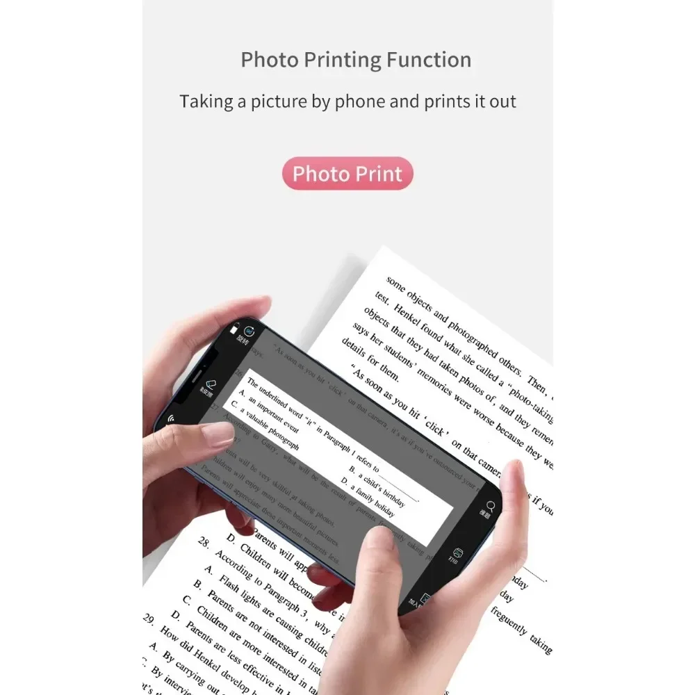 2023 Newest Products Portable Thermal Sticker Printer 7 LED Color Light RGB Thermal Printing Wireless Picture Label Printer