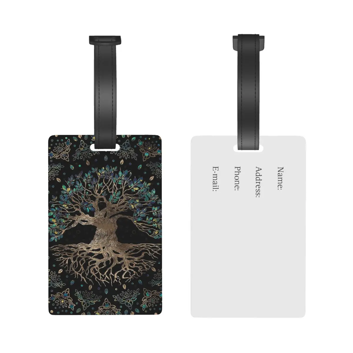 Tree Of Life -Yggdrasil Luggage Tags Suitcase Accessories Travel Cute Baggage Boarding Tag Portable Label Holder ID Name Address