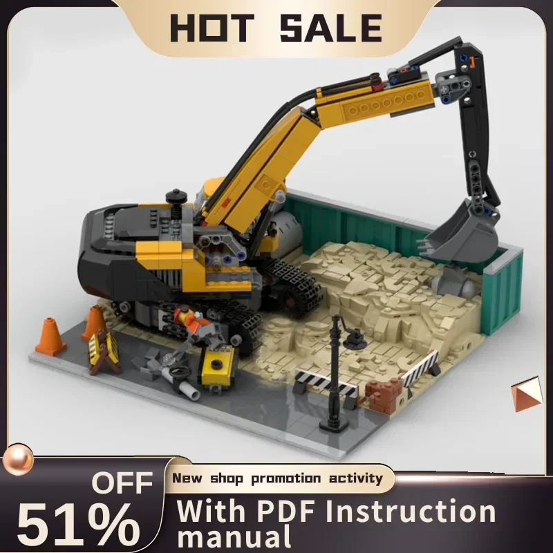 

Новый 1269 шт., городская инженерия, вид на улицу, Moc, модульная модель строительной зоны, головоломка на заказ, креативные идеи «сделай сам», детская игрушка в подарок