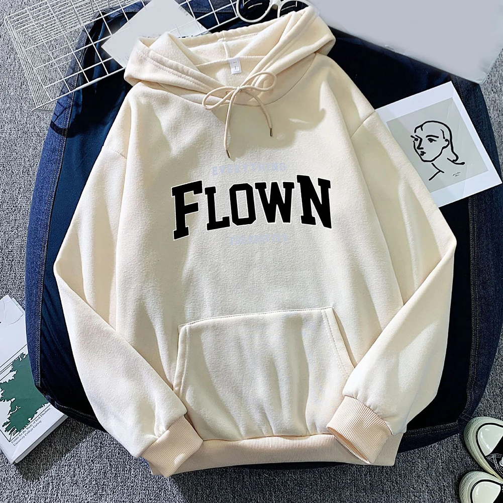 Moletom feminino com capuz de manga comprida com estilo hiphop retrô estampado para esportes e roupas casuais nas estações