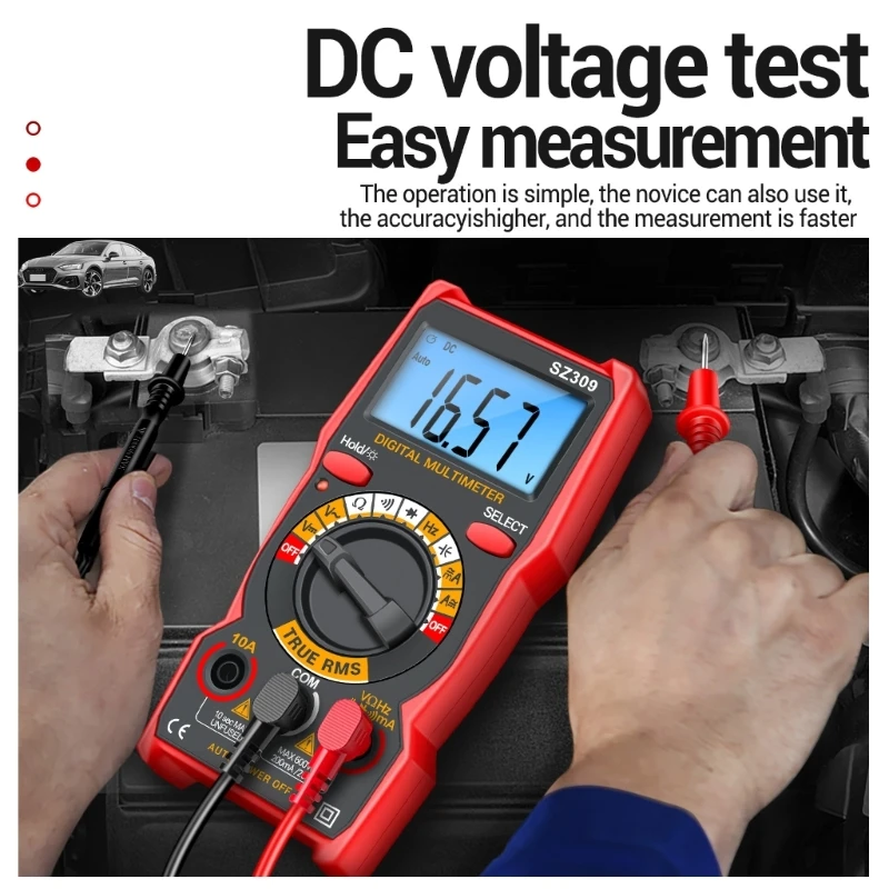 SZ309 Digital Multimeter 1999 Counts Multi Tester Current Tester Battery Operated(NOT Included) Drop Shipping