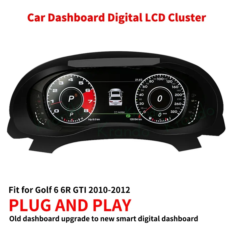 

Digital Cluster Virtual Cockpit For Volkswagen VW Golf 6 7 Passat Scirocco Tiguan Dashboard Instrument Gaslione Version