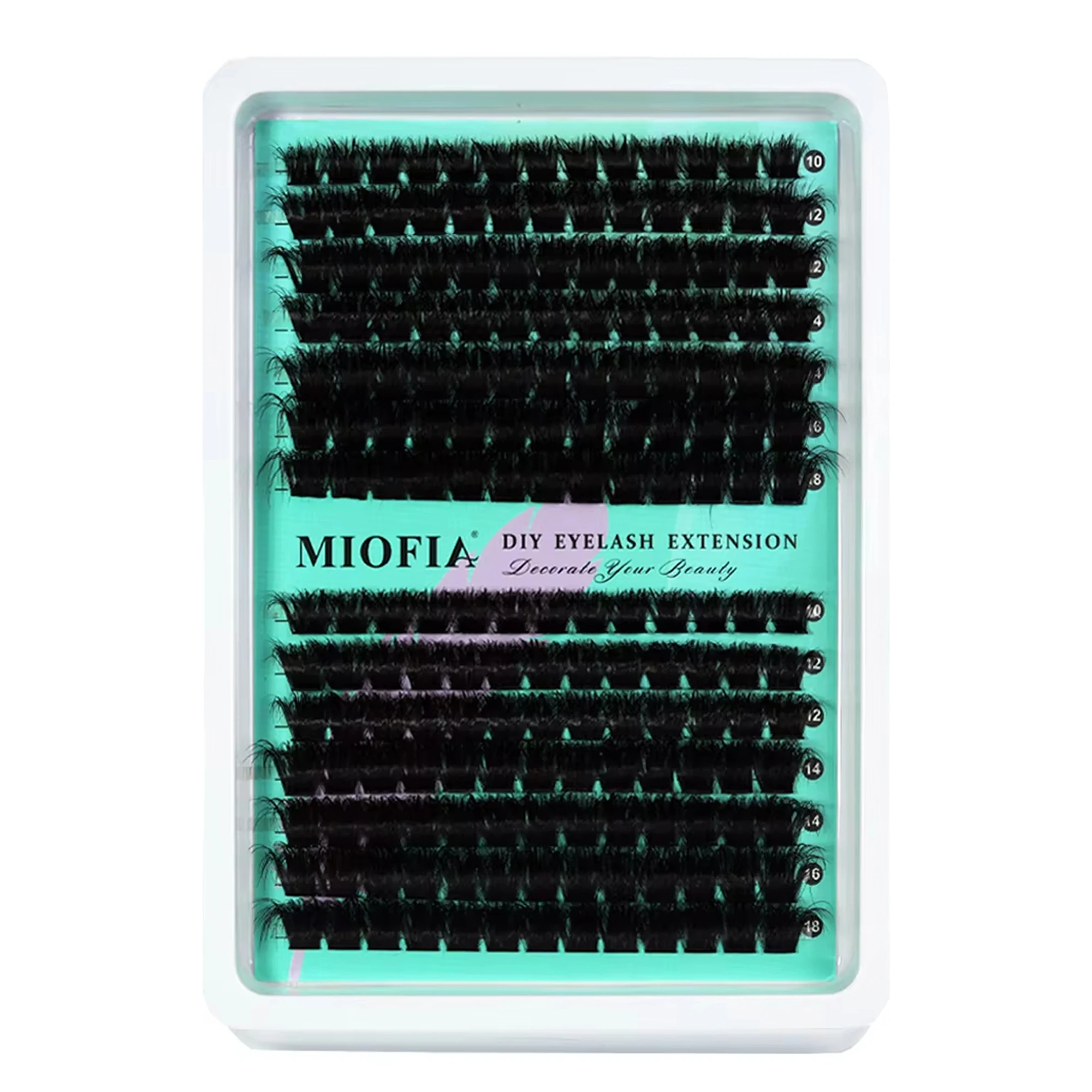 MIOFIA Wimpernbüschel 150D 100D 80D 50D Dicke Wimpern Gemischte Längen Tray Natürliche DIY Wimpernverlängerung 3D Faux Mink Lash Make-up – Detail 6