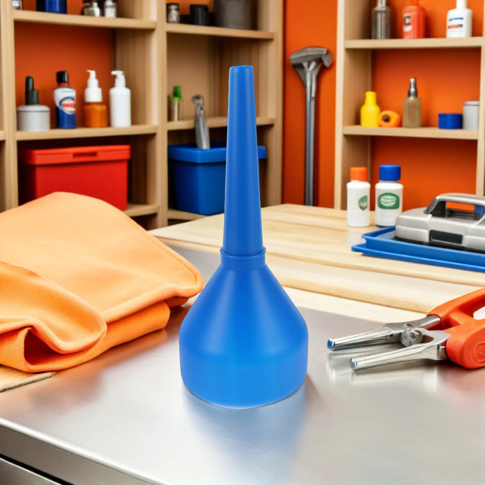 

2pcs Automotive Oil Blue Wide Mouth Plastic Fuel Funnel With Screen For Gas Diesel Transmission Fluid Car Refueling Tool Spill