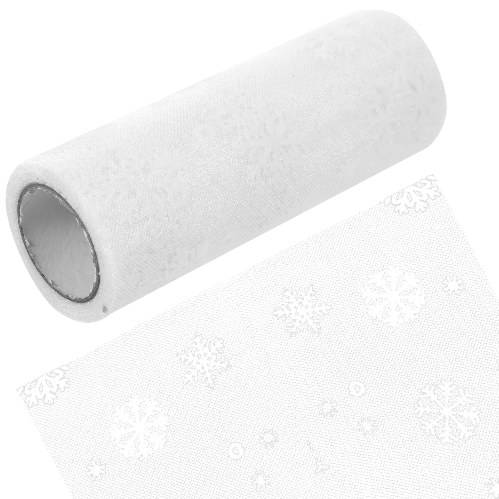 

1 Roll Snowflake Glitter Tulle Rolls For Christmas Wedding Party Decoration Diy Crafts Ribbon Favor Packaging Material