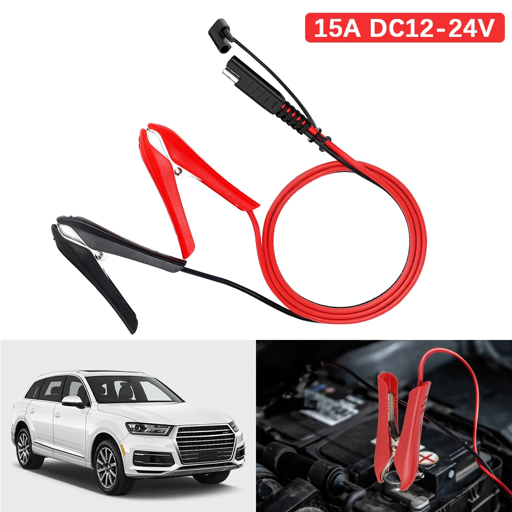 

Car Quick Connector SAE To Clip Cable Power Charging Quick Connector Alligator-Clip Line Extension Cable 16 AWG 60cm Charger Car