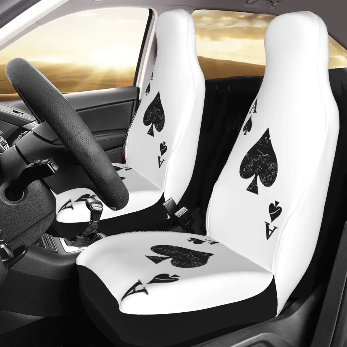 Ace Spades Card Game Card Game Costume Car Seat Cover Custom Printing Universal Front Protector Accessories Cushion Set