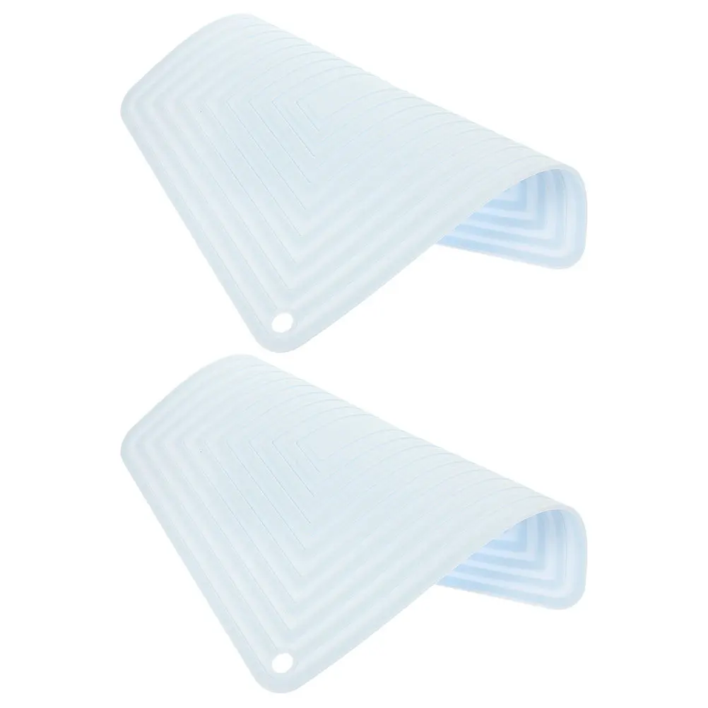 

2Pcs Silicone Pot Mat Heat Resistant Silicone Trivet Mat Non-Slip Kitchen Hot Pan Pad Insulated Table Protector for Home
