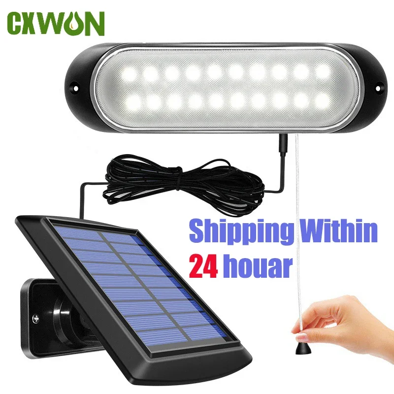 Solar LED Lights Outdoor Indoor Split Pull-Wire 5M Cable Lamp Sunlight Solar Energy Lamp Waterproof Garden Wall Lighting