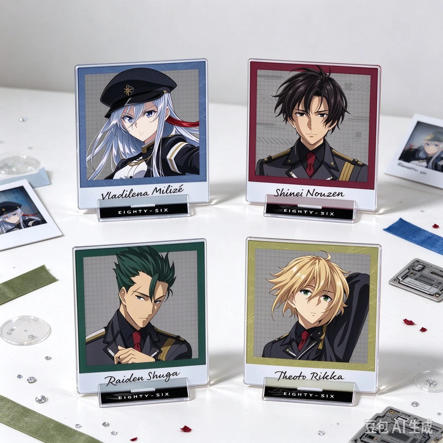 Figura de acción de anime clásica de 10 cm, modelo de la serie 86 -Eighty Six-, pieza de colección, soporte de acrílico, decoración, regalo, llavero.