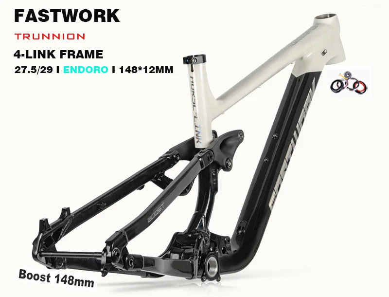 

Fastwork-Bicycle Soft Tail Frame,Trunnion MTB, Full Suspension, MTB, DH, XC,AM Cycling, 29/27.5ER Boost, 148mm