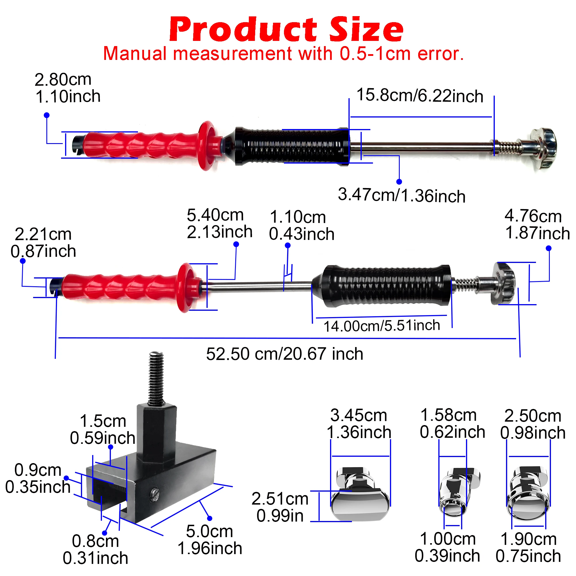 PDR200 Auto/Motor Car Dent Repair Kit Slide Hammer Dent Puller with Cold Glue Tab Paintless Dent Repair Tools