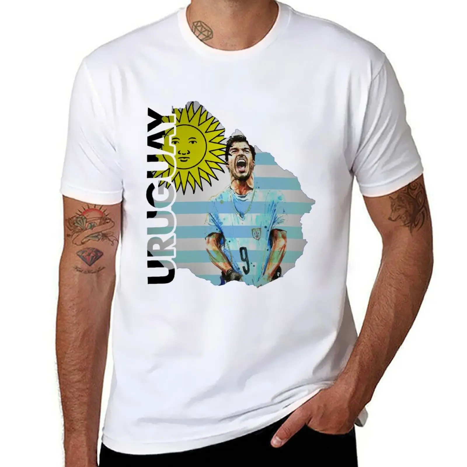 

Uruguayan Soccer Team, Luis Suarez Uruguay T-Shirt t shirt man designer cotton t shirt man T-Shirt