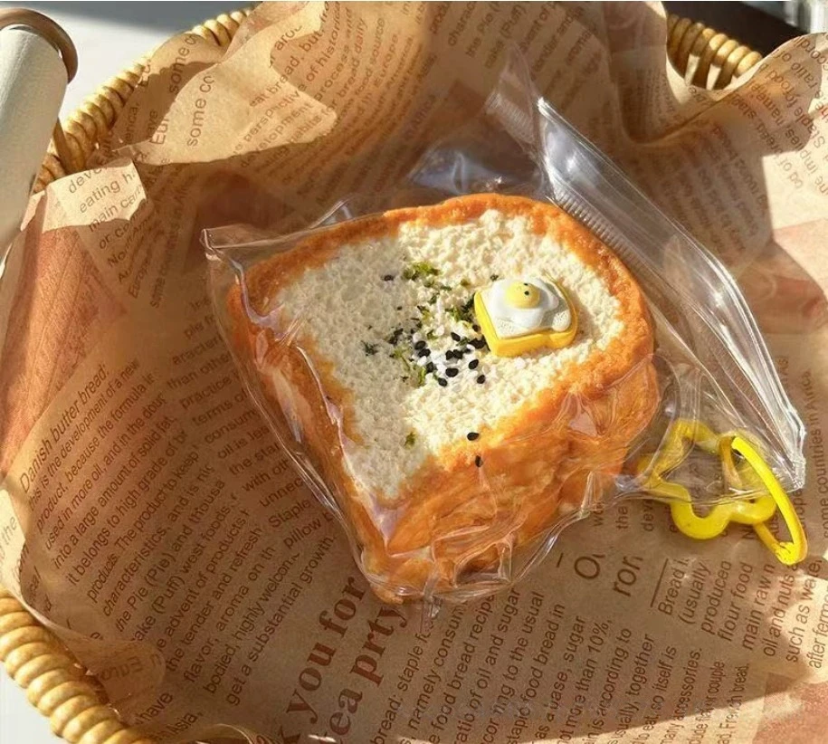 Siliconen Toast Squishy Stress Relief Speelgoed Romige Taart Antistress Zintuiglijke Fidget Speelgoed Kerstcadeaus Voor Kinderen Volwassenen