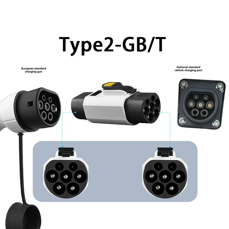Super Sale Type 2 to GBT Adapter 32A EV Charger Connector Converter for Charging New Energy Car