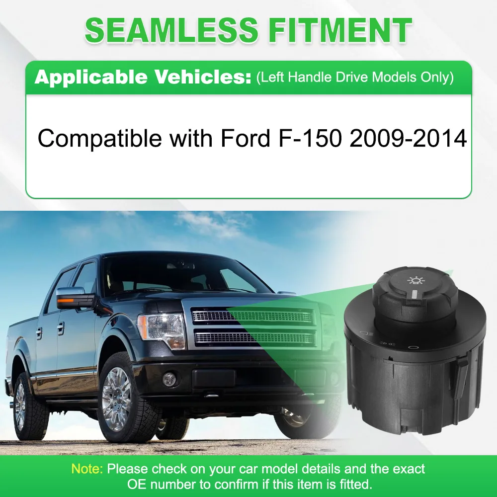9L3Z11654AA , 1S11239, 9L3T11654AA Car Headlight Headlamp Control Switch for Ford F-150 2009 2010 2011 2012 2013 2014