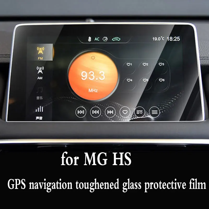 Car Screen Protector for MG HS Interior 2018 2019 2020 Car GPS Navigation Tempered Glass Screen Protective Film Sticker