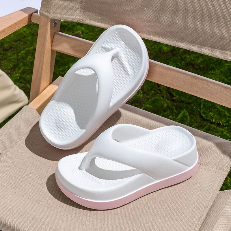 

EVA Platform Flip Flops for Women Summer Clip Toe Soft Sole Cloud Slippers Women Thick Bottom Non Slip Beach Sandals Anti-slip