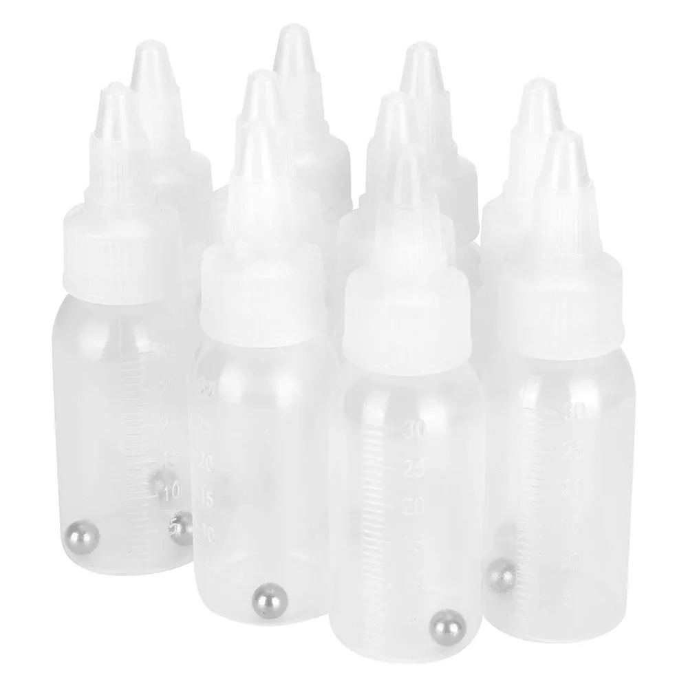 Paint Bottle, Airbrush Paint Bottles Jars Plastic Containers 1oz/30ml of Acrylic Storage Mixing with Ball Jar Bottle Mixer Empty