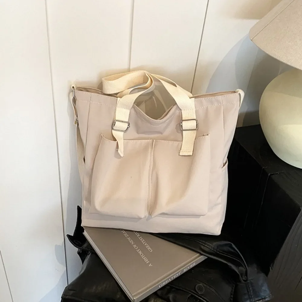 Summer Casual Women's Crossbody Bag Artistic Solid Color Student Shoulder Bag Large Capacity Simple Bag