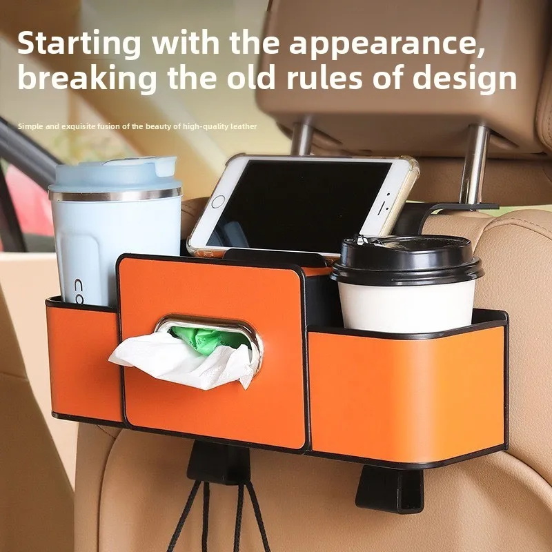 Car Seat Back Storage Box, Multi-functional Car Water Cup Holder, Car Seat Back Storage Storage Box