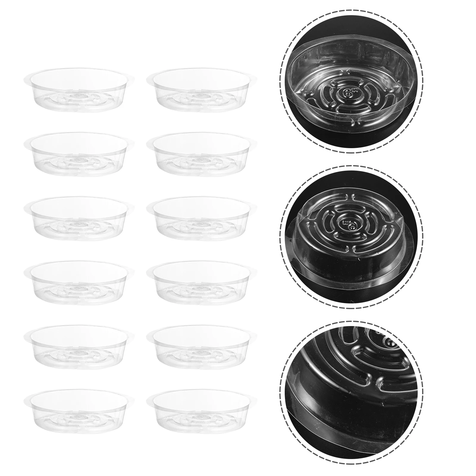

25pcs Plastic Flowerpot Saucers Lightweight Durable Drainage Trays For Succulent Pots Home Decor Organizer Tray