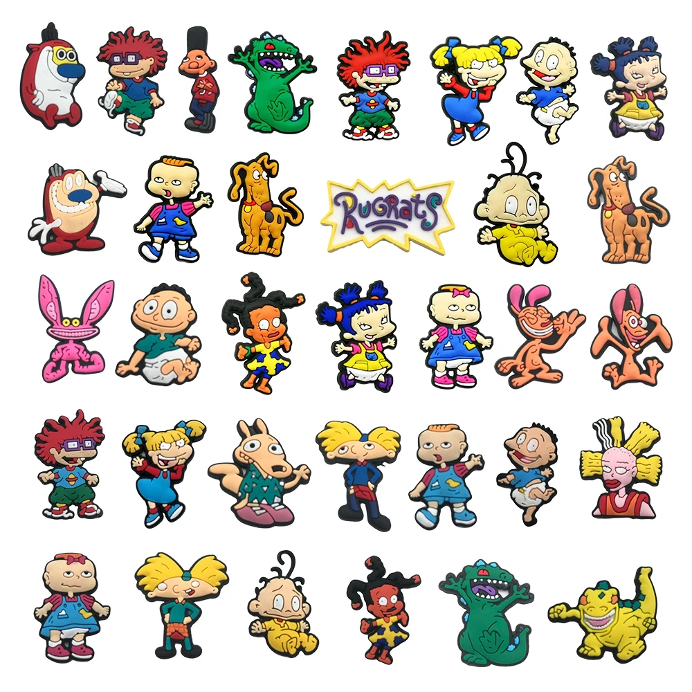 

Disney Paris Adventure cartoon 25-100pcs Shoe Charms Colorful PVC Buckle Craft Supplies Party Favors Little Vampire Xmas Gifts