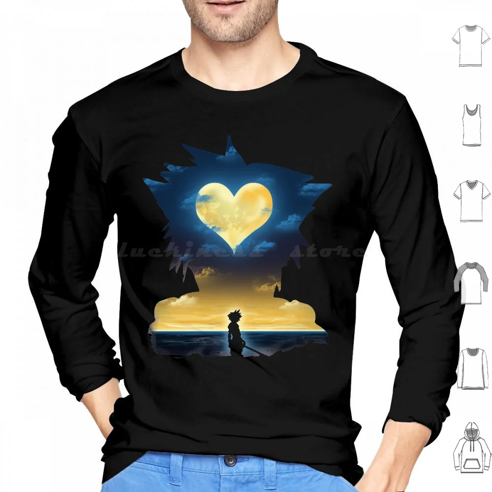 Kingdom Landscape Hoodies Long Sleeve Kingdom Moon Hearts Sora Heartless Jrpg Titanmasterrace Kingdomheartsmemes