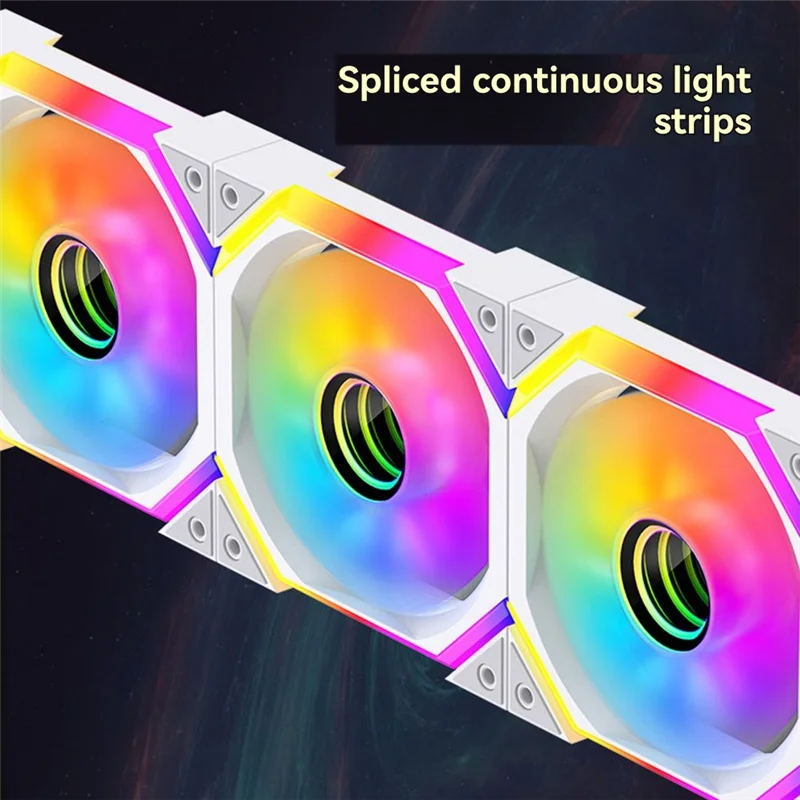 ABKI-120Mm ARGB Shenguang مروحة تبريد متزامنة لعلبة الكمبيوتر مبرد الهواء حافظة الكمبيوتر مروحة 12 سنتيمتر مروحة تبريد المياه الصامتة